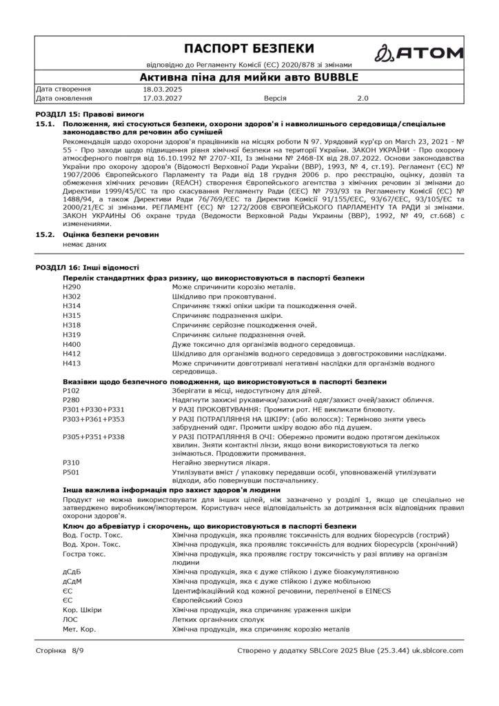 SDS Aktyvna pina dlia myyky avto BUBBLE page 0008 1