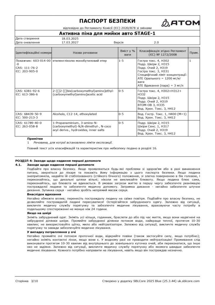 SDS Aktyvna pina dlia myyky avto STAGE 1 page 0003 1