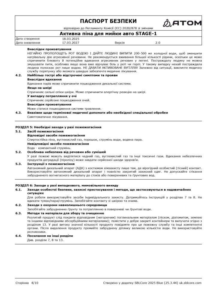 SDS Aktyvna pina dlia myyky avto STAGE 1 page 0004 1