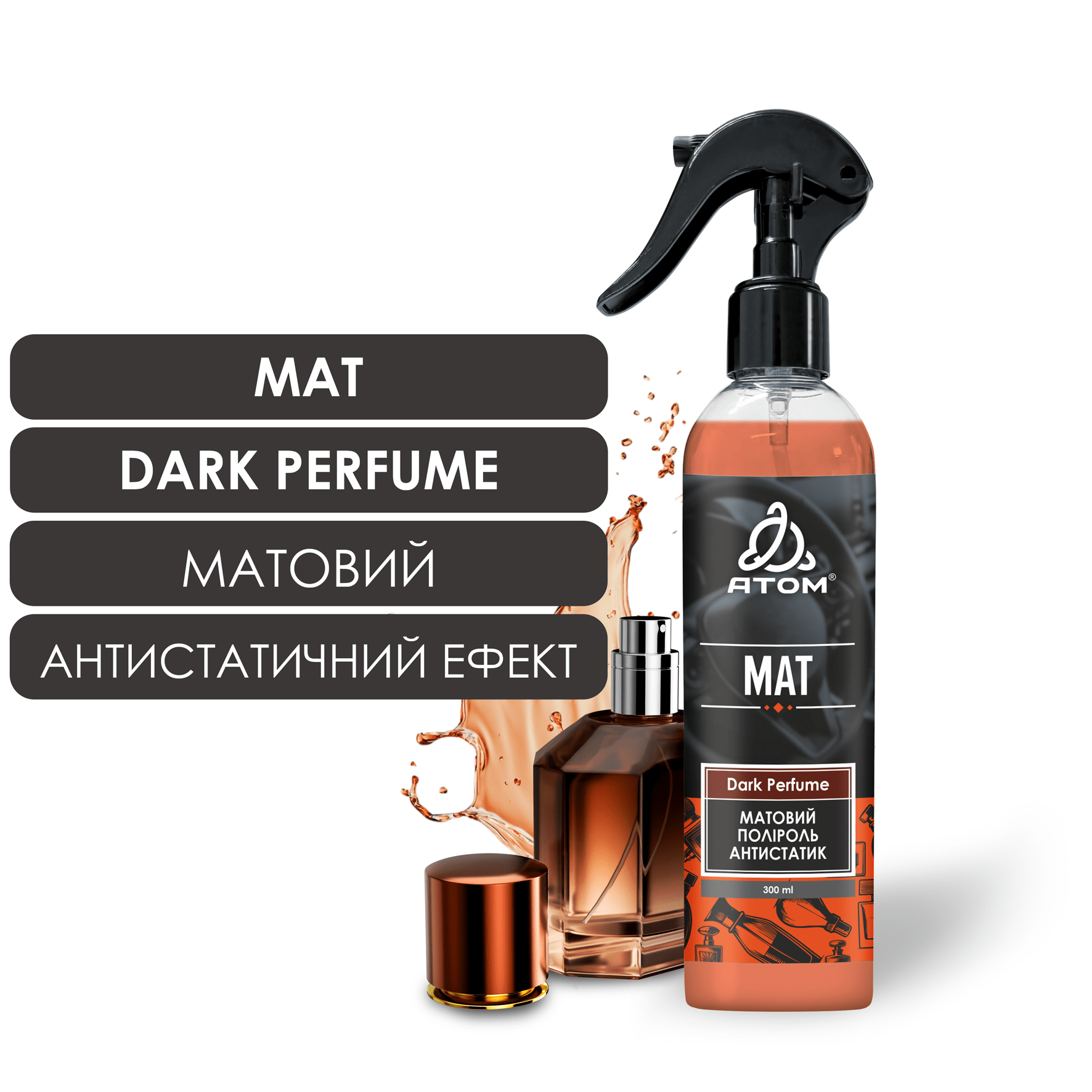 Матовий поліроль антистатик - DARK PERFUME