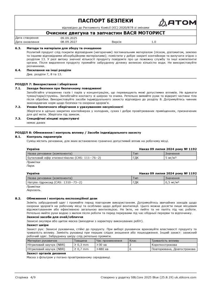 SDS Ochysnyk dvyhuna ta zapchastyn VASYA MOTORYST page 0004